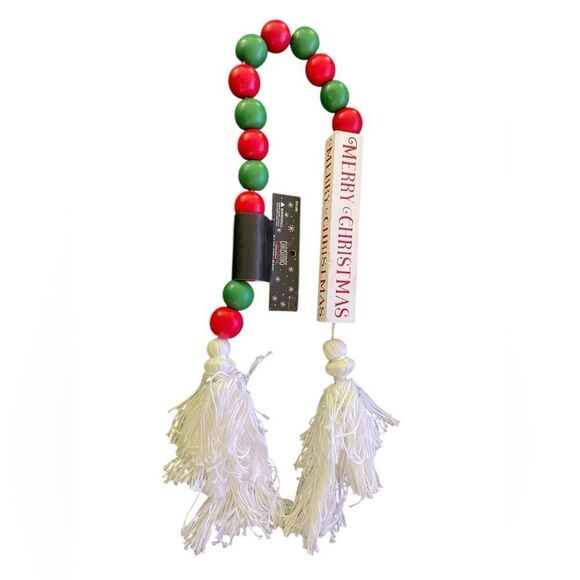 460 WOODEN MERRY CHRISTMAS GARLAND - Picture 1 of 3